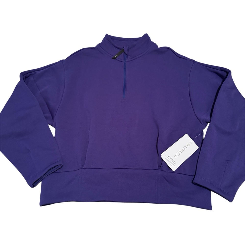 Athleta Purple Quarter-Zip Pullover